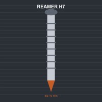 Reamer H7 dia 10 mm Reamer H7 dia 10 mm