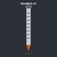 Reamer H7 dia 10 mm Reamer H7 dia 10 mm