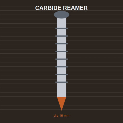 Carbide Reamer dia 16 mm