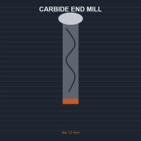 Carbide End Mill dia 12 mm Carbide End Mill dia 12 mm