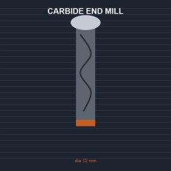 Carbide End Mill dia 12 mm Carbide End Mill dia 12 mm
