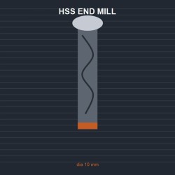 HSS End Mill dia 10 mm HSS End Mill dia 10 mm