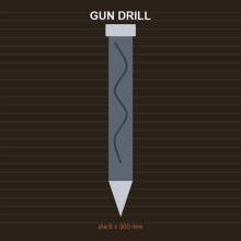 Single-lip Drill dia 6 x 300 mm Single-lip Drill dia 6 x 300 mm