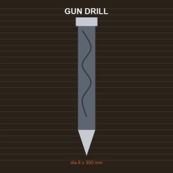 Single-lip Drill dia 6 x 300 mm Single-lip Drill dia 6 x 300 mm