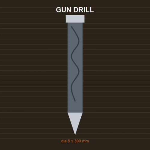 Single-lip Drill dia 6 x 300 mm