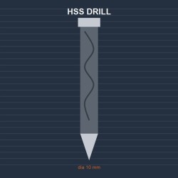 HSS Twist Drill dia 10 mm HSS Twist Drill dia 10 mm