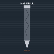 HSS Twist Drill dia 6 mm HSS Twist Drill dia 6 mm