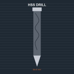 HSS Twist Drill dia 6 mm HSS Twist Drill dia 6 mm