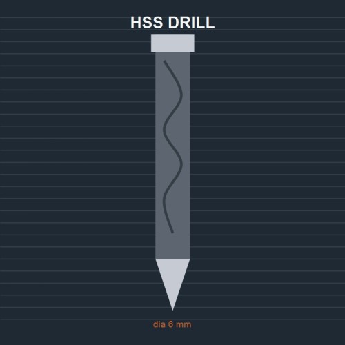 HSS Twist Drill dia 6 mm