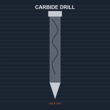 Carbide Drill dia 8 mm Carbide Drill dia 8 mm