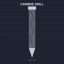 Carbide Drill dia 8 mm Carbide Drill dia 8 mm